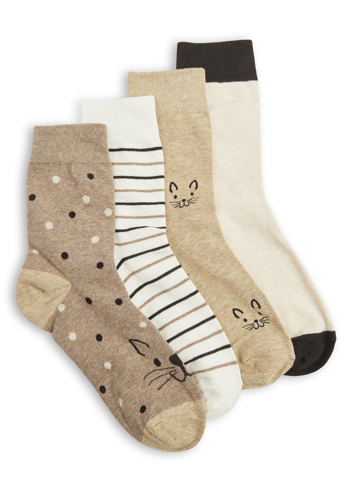 4-Pack Brown Multi Socks, view 2