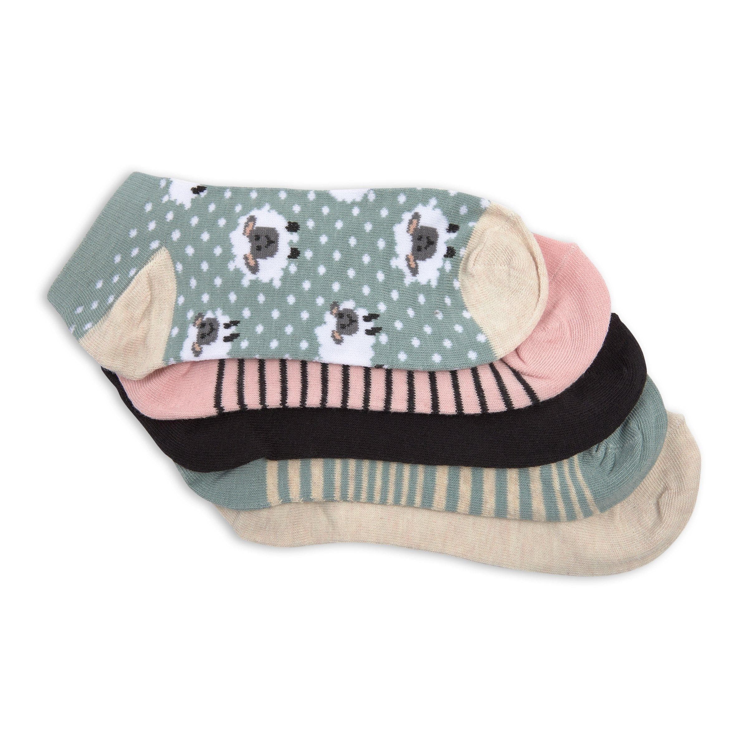 5-pack Novelty Trainer Liner Socks, view 2