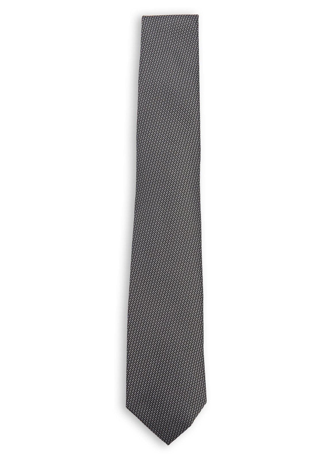 Grey Jacquard Print Tie