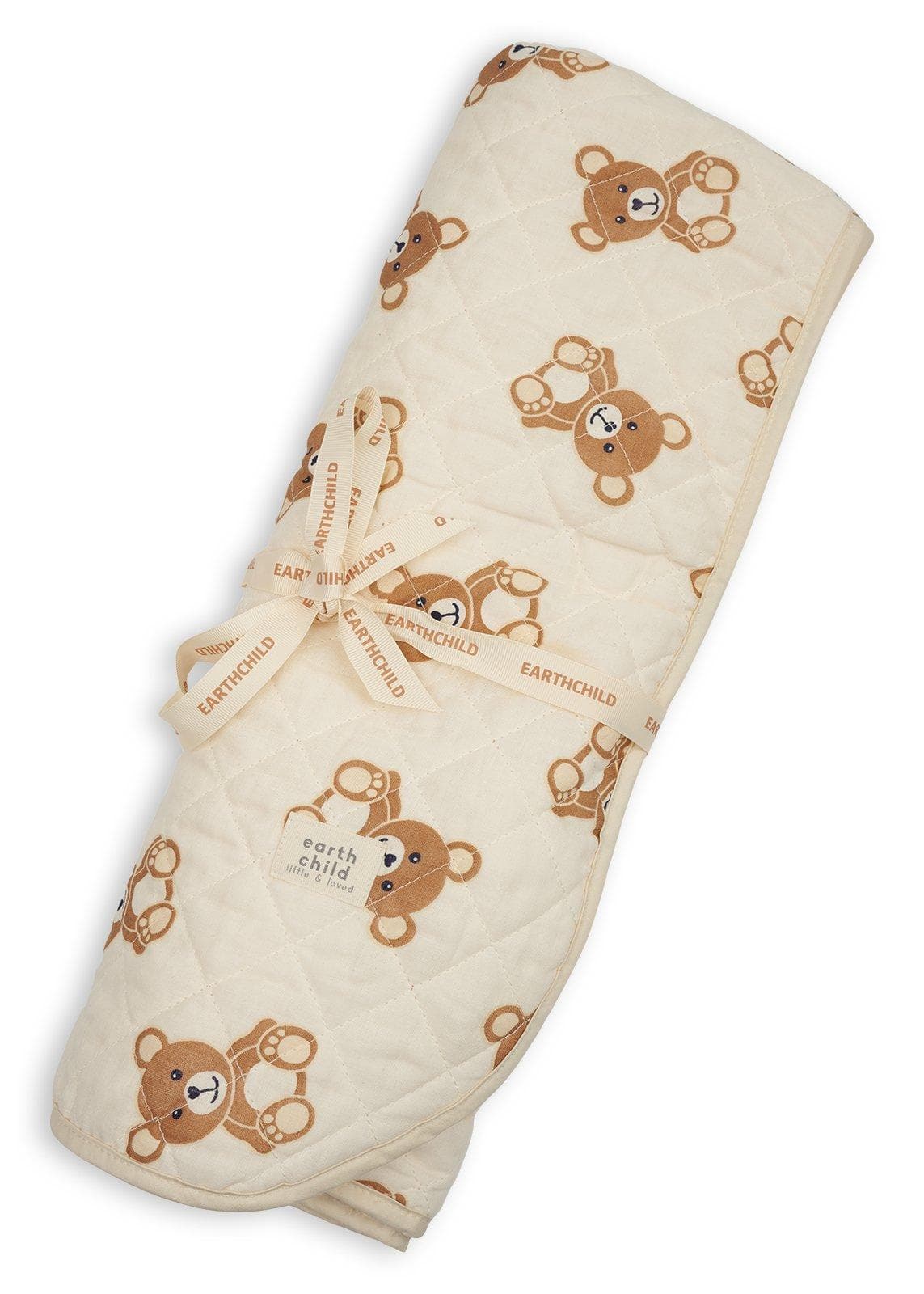 Newborn Boys Beige Bear Print Blanket