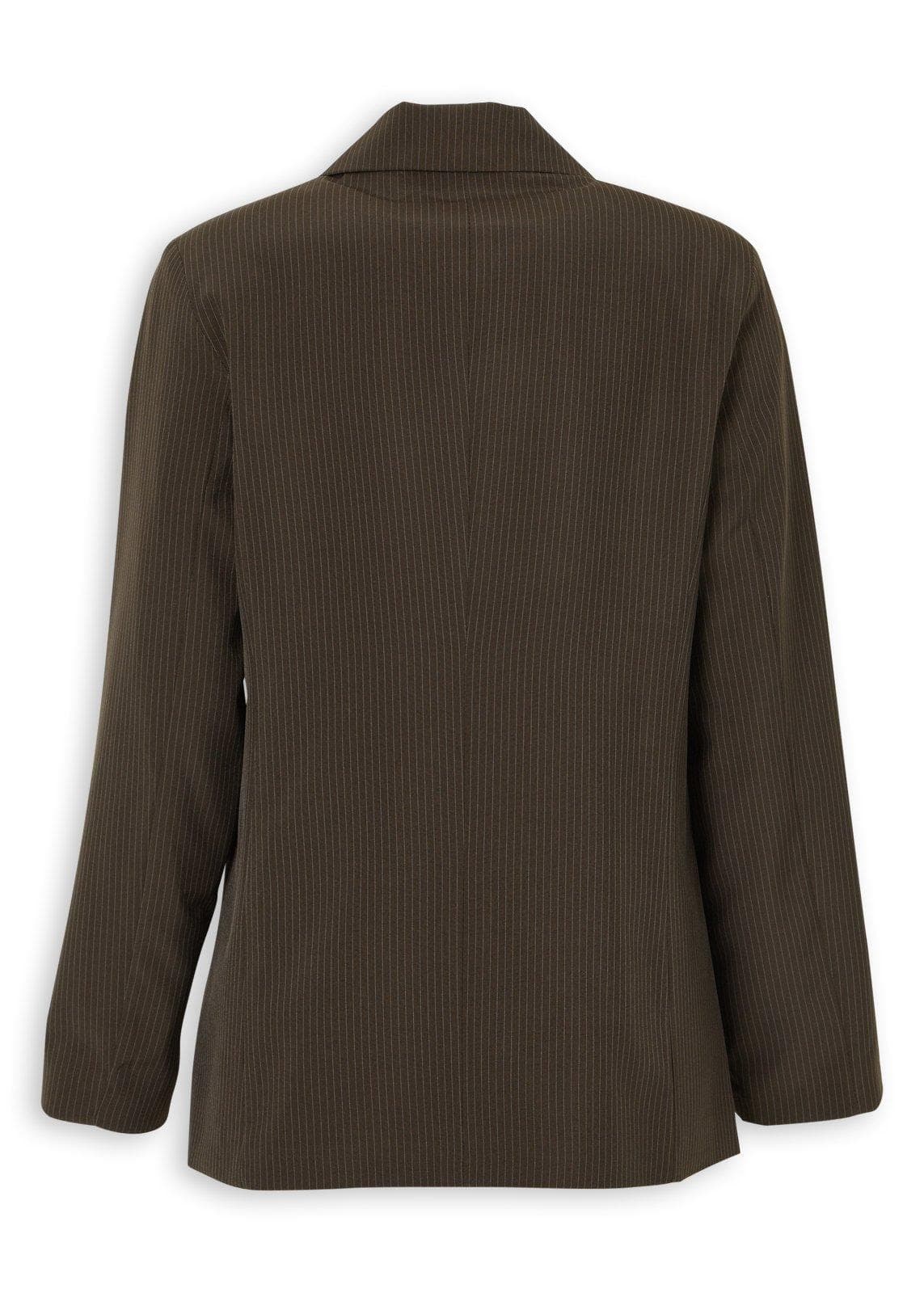 Brown 2-Button Pinstripe Blazer, view 2