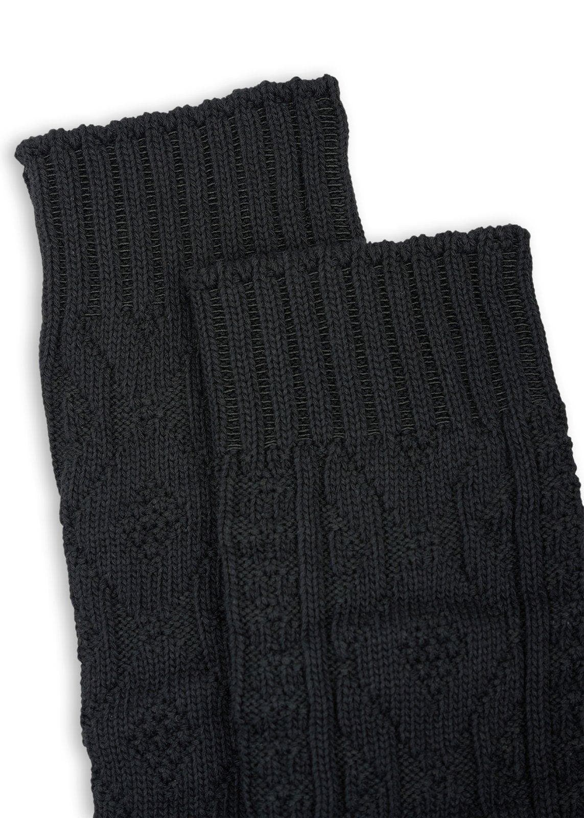Black Cable Knit Leg Warmers, view 2