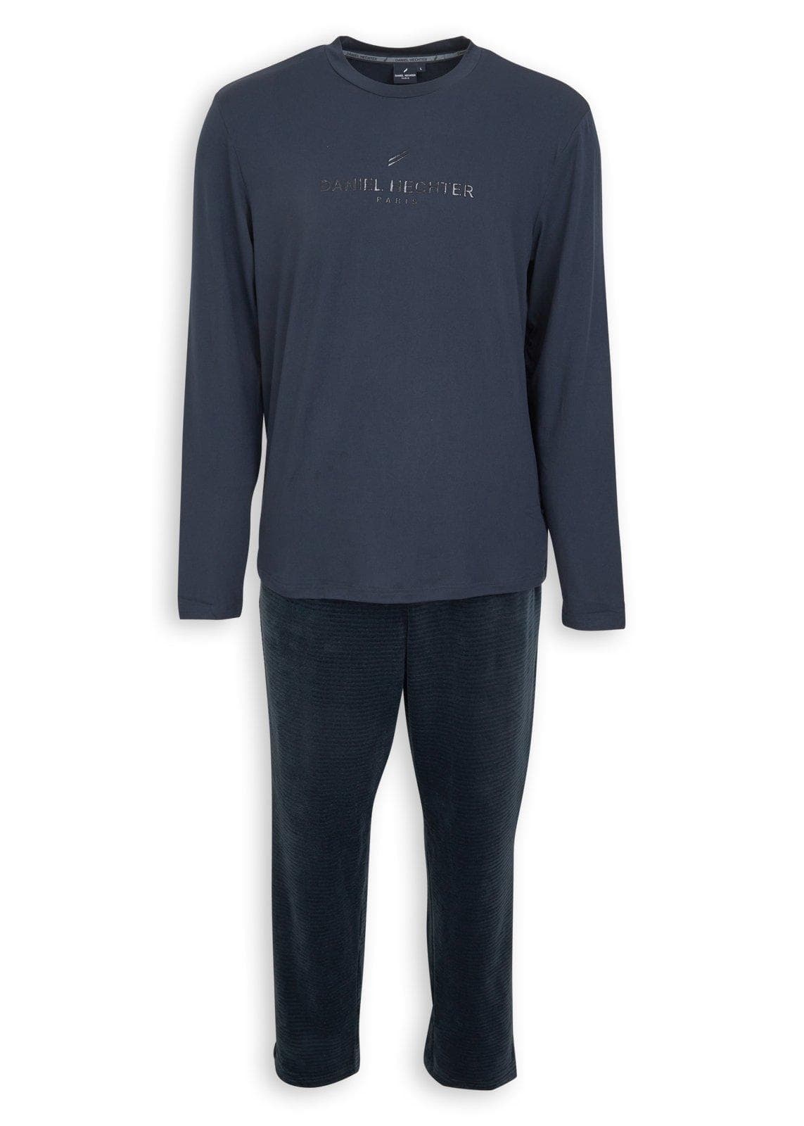 Navy Pyjama Top and Pants Set