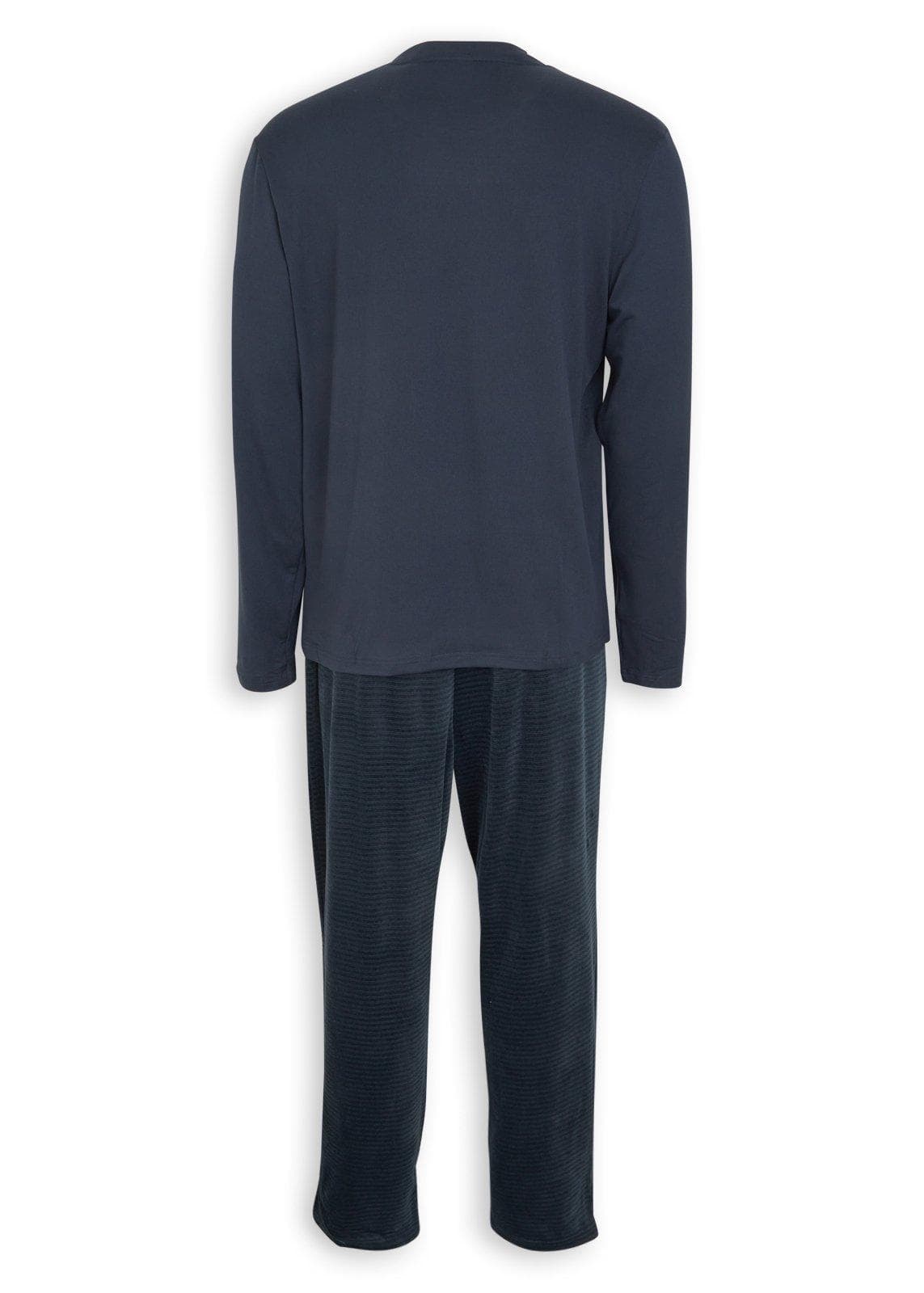 Navy Pyjama Top and Pants Set, view 2
