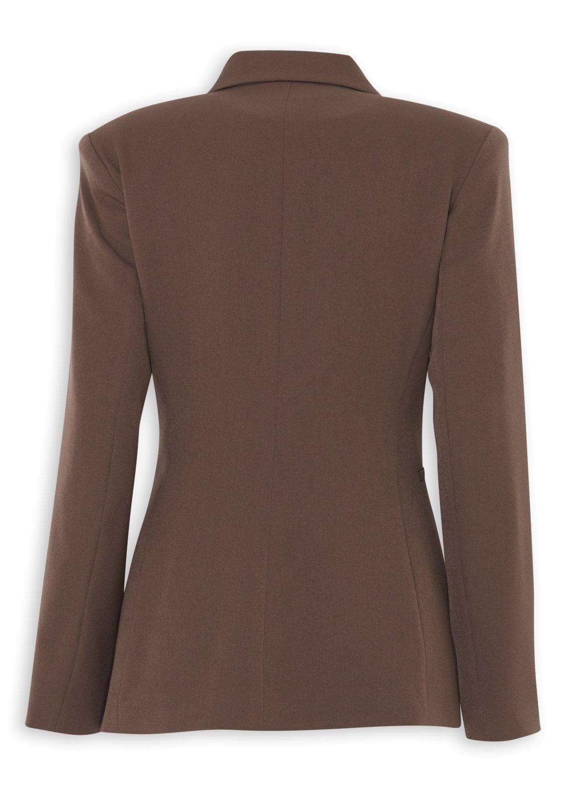 Brown Button Detail Blazer, view 2