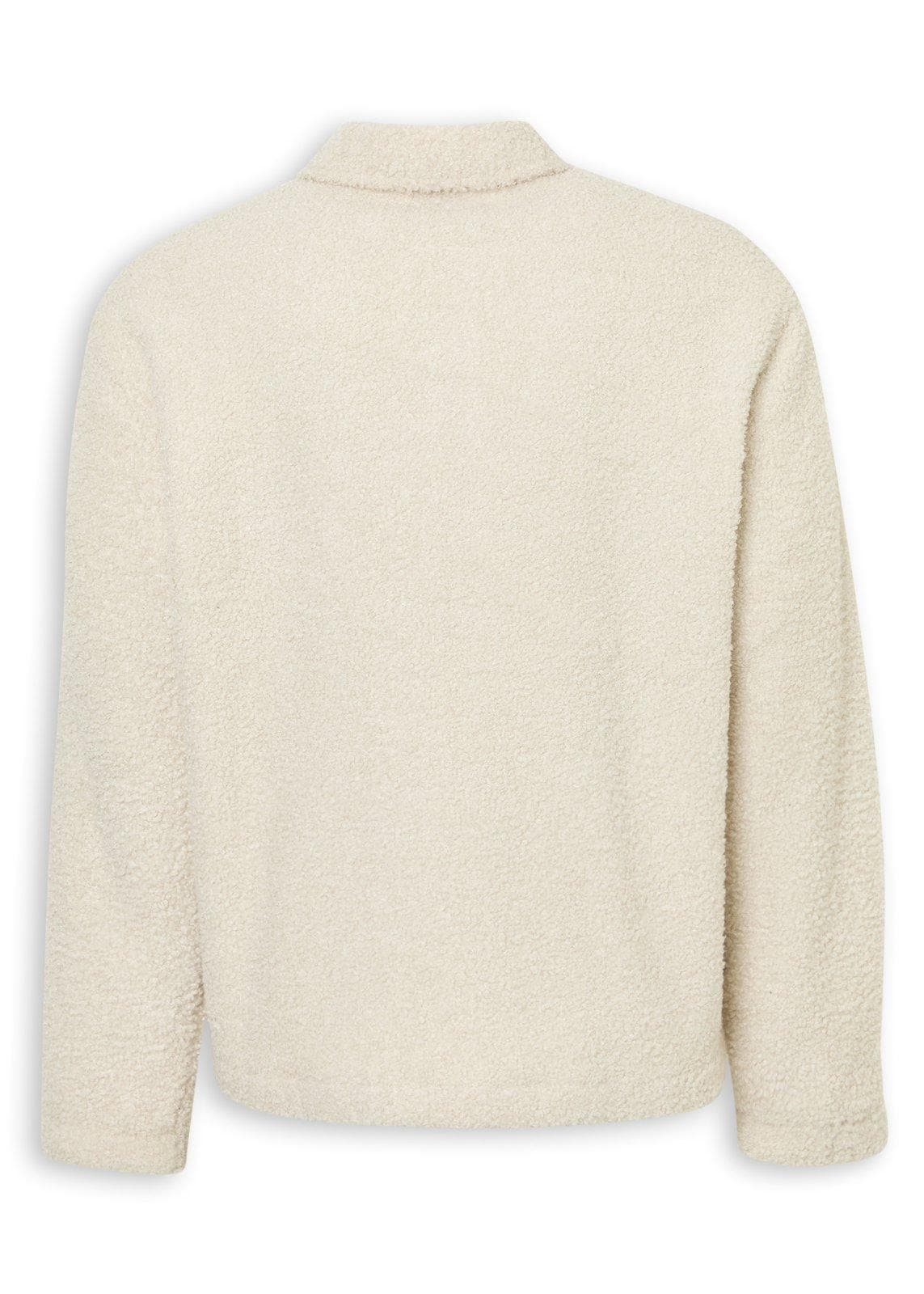 Beige Borg Rugby Jersey, view 2