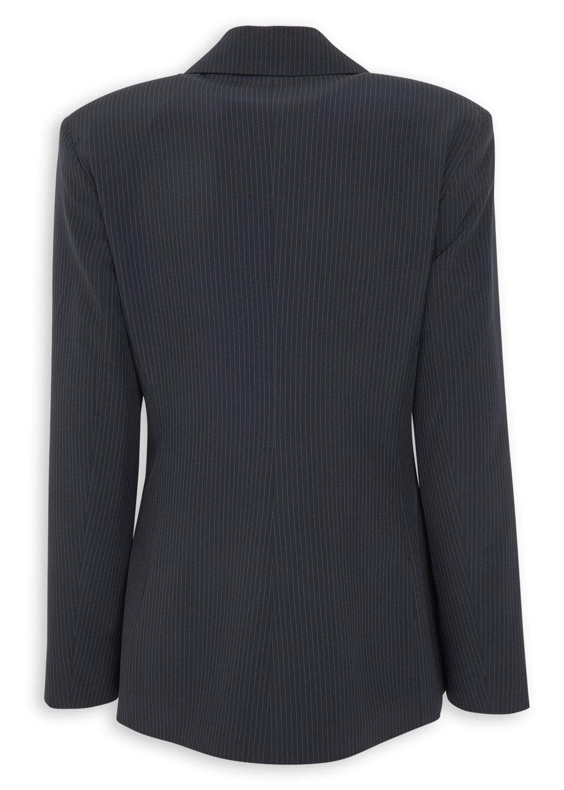 Navy Pinstripe Blazer, view 2