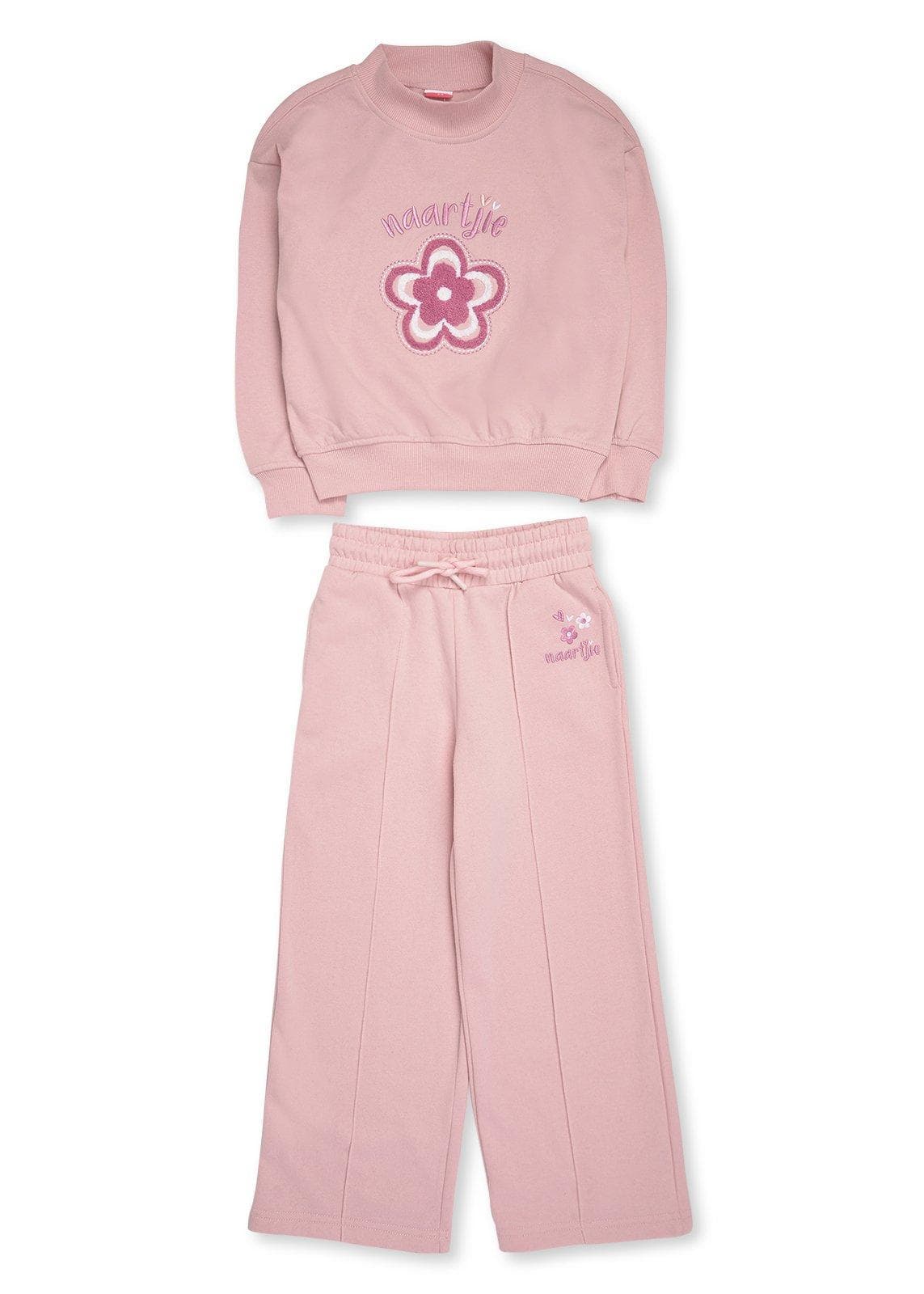 Kid Girls Pink Sweatshirt and Jogger Set