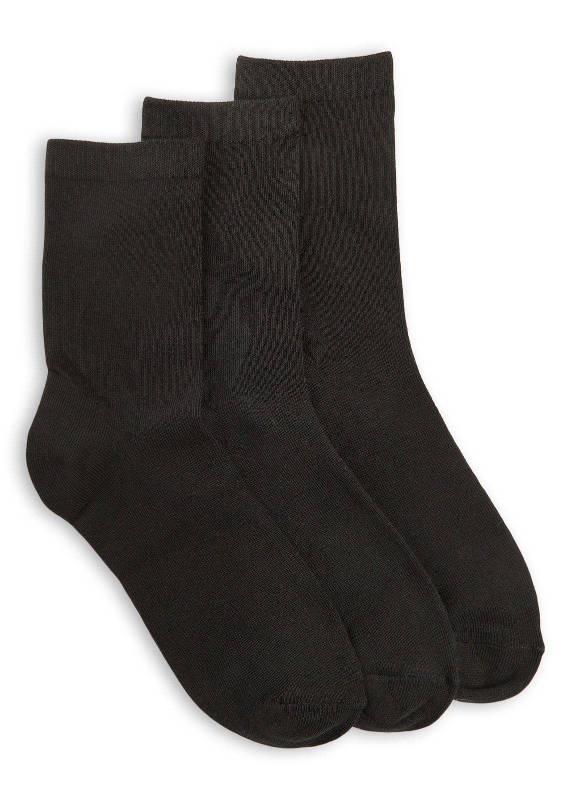 3-Pack Black Trouser Socks, view 2