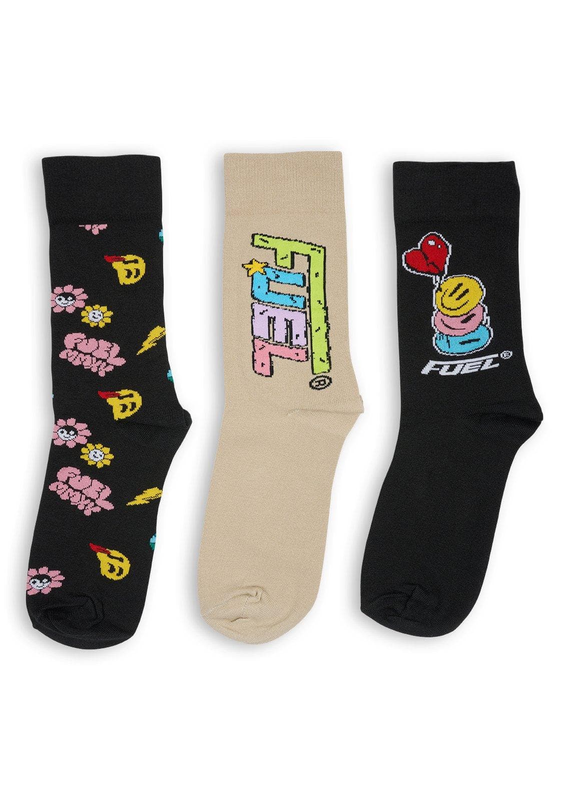 3-Pack Novelty Ankle Socks