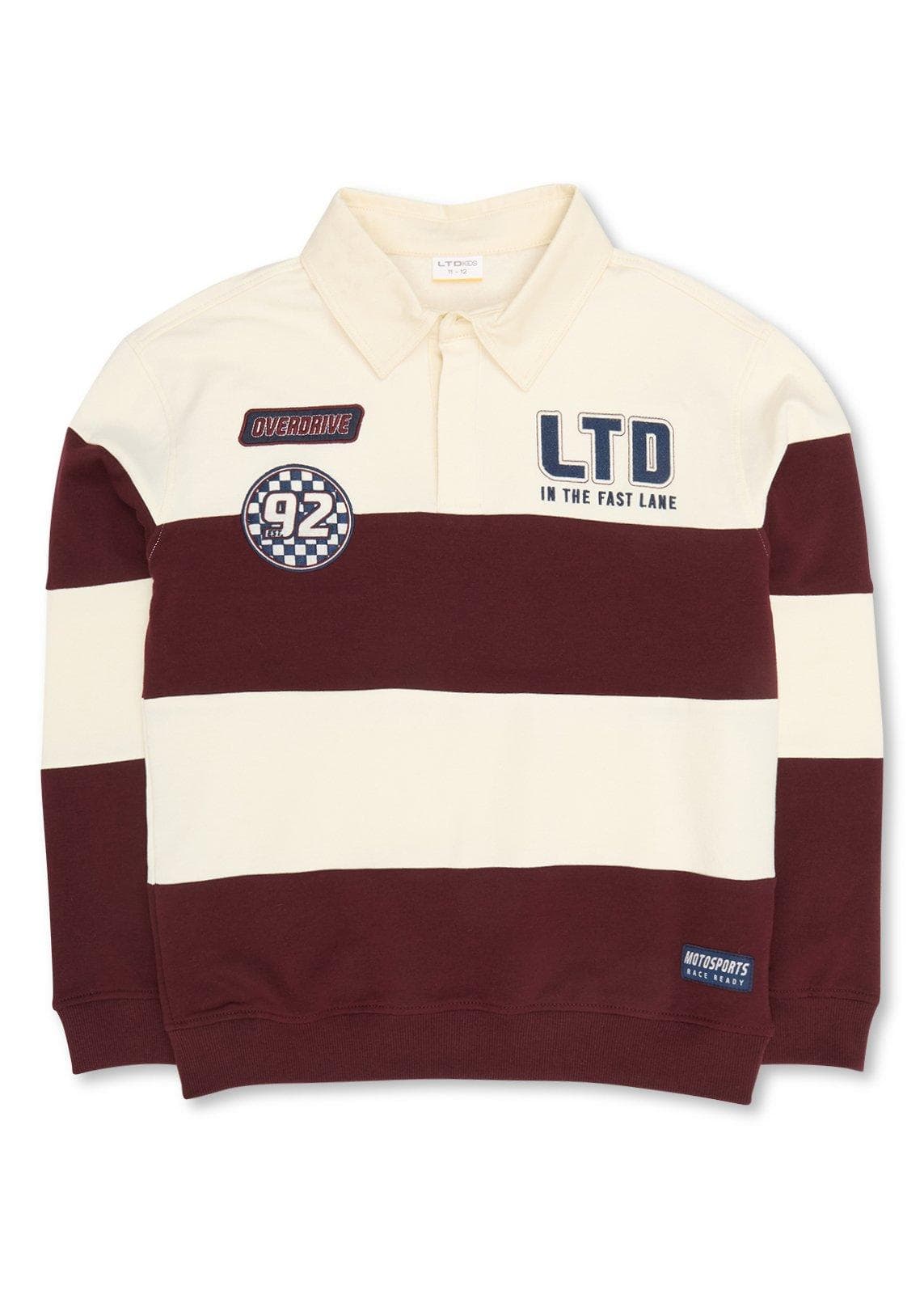 Burgundy Stripe Rugby Shirt
