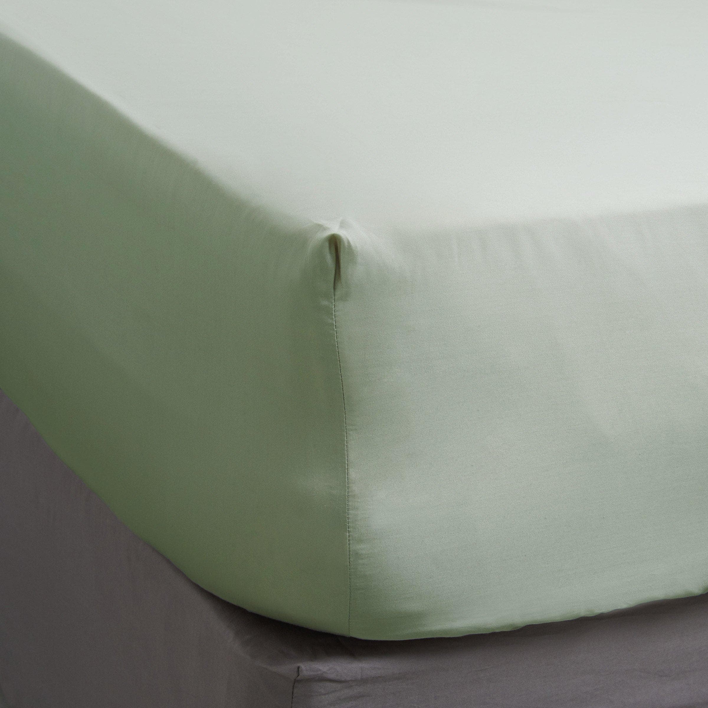 Microfibre Green Fitted Sheet, view 2