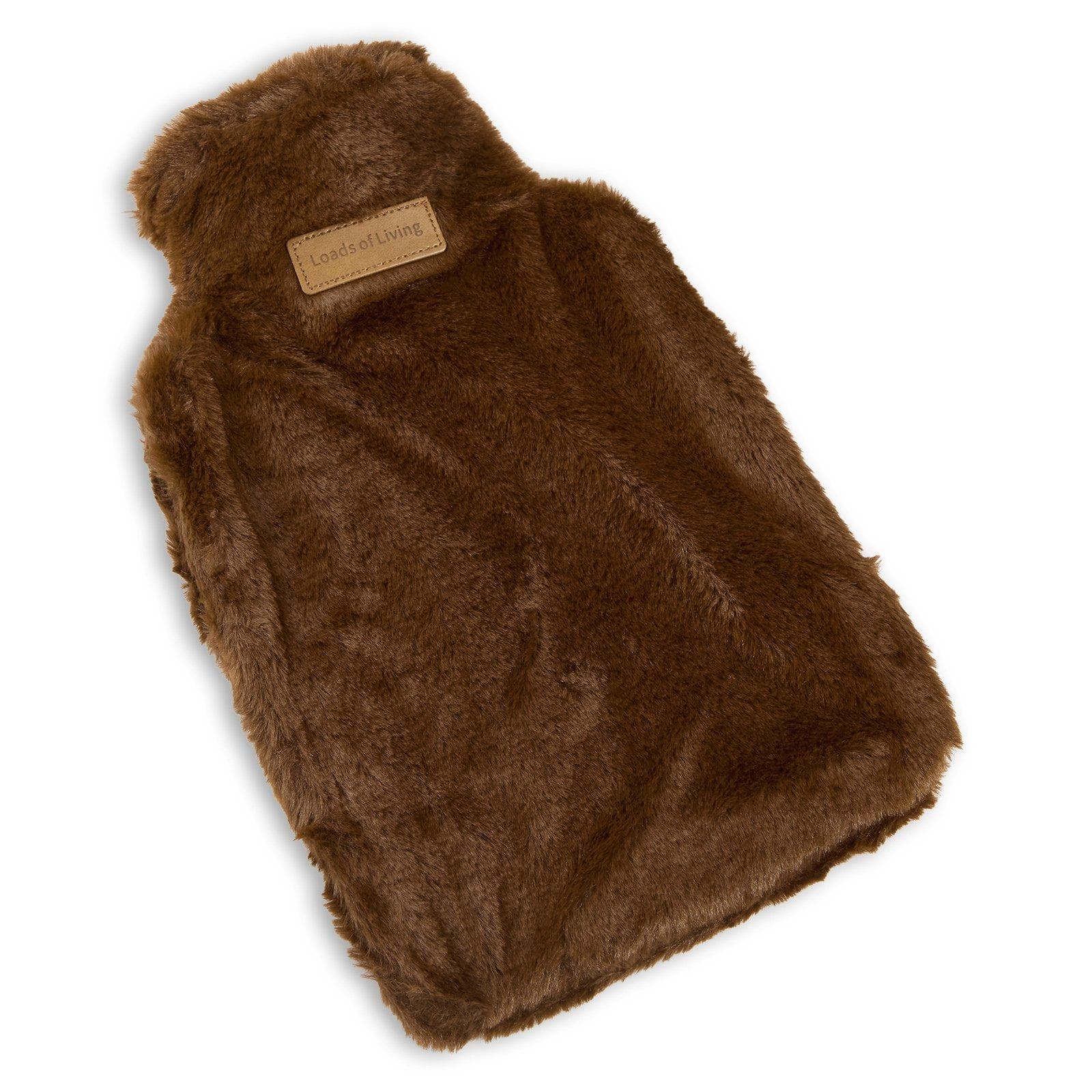 Chocolate Brown Faux Fur Hot Water Bottle