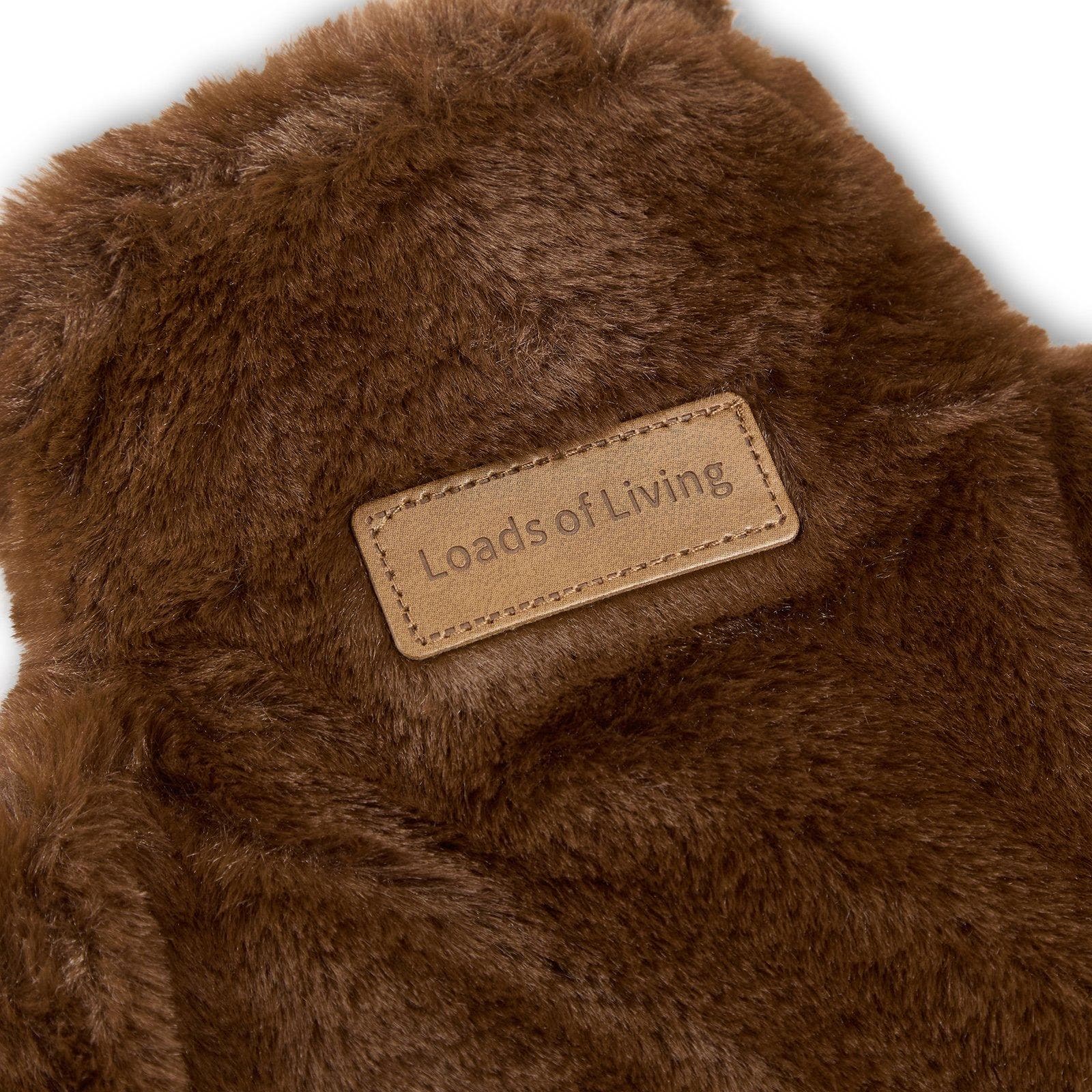 Chocolate Brown Faux Fur Hot Water Bottle, view 2