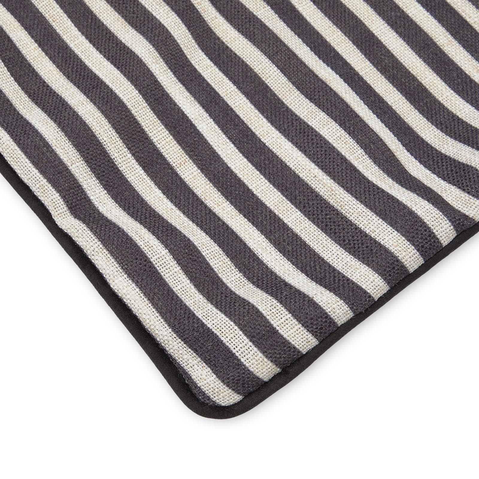 Natural and Black Stripe Scatter Cushion Cover 55x55cm, view 2