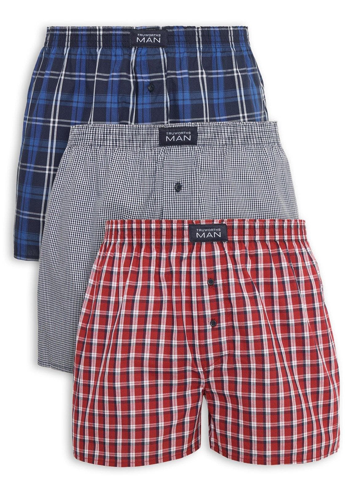 3-Pack Red And Blue Boxers
