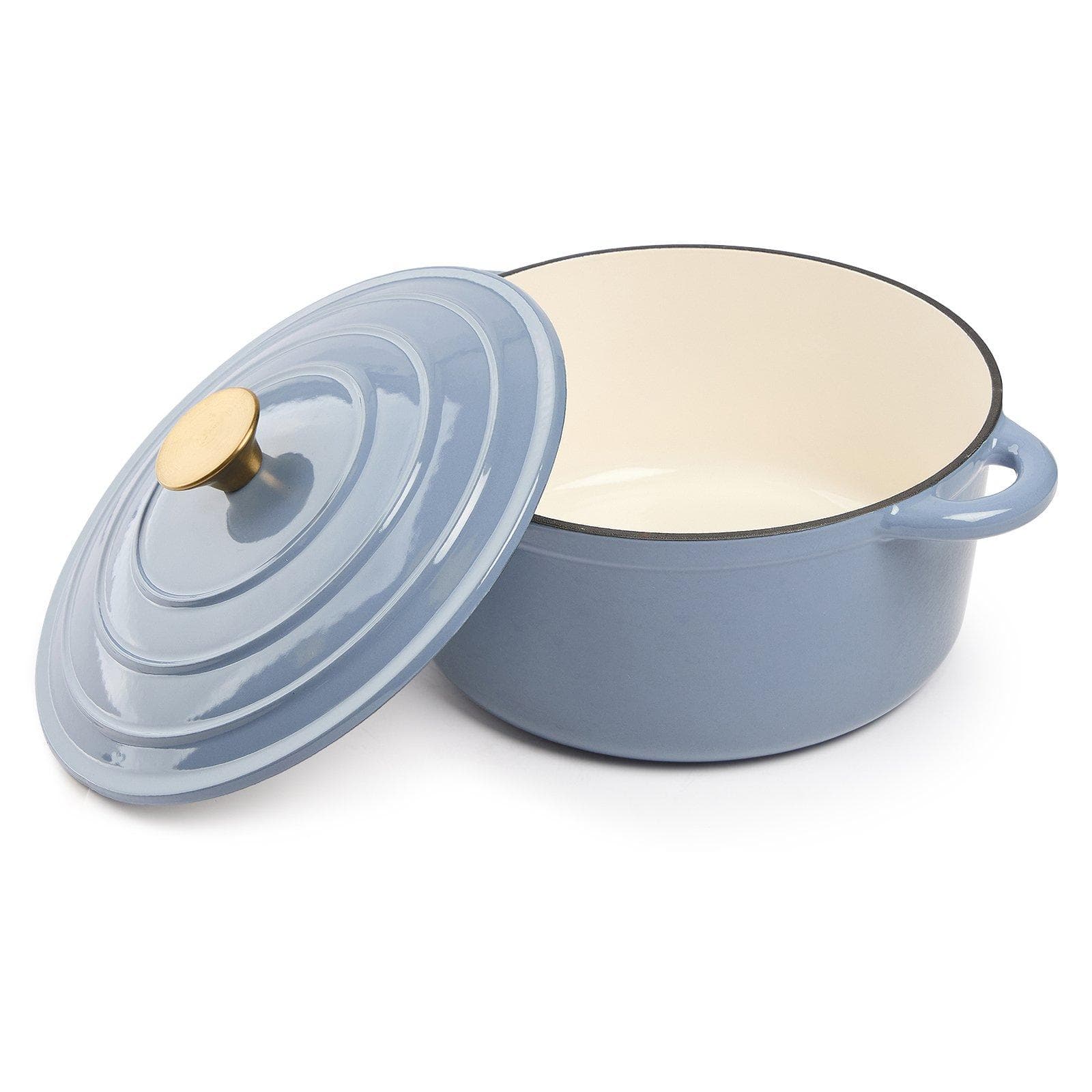 Blue Cast Iron Casserole Pot 26cm, view 2