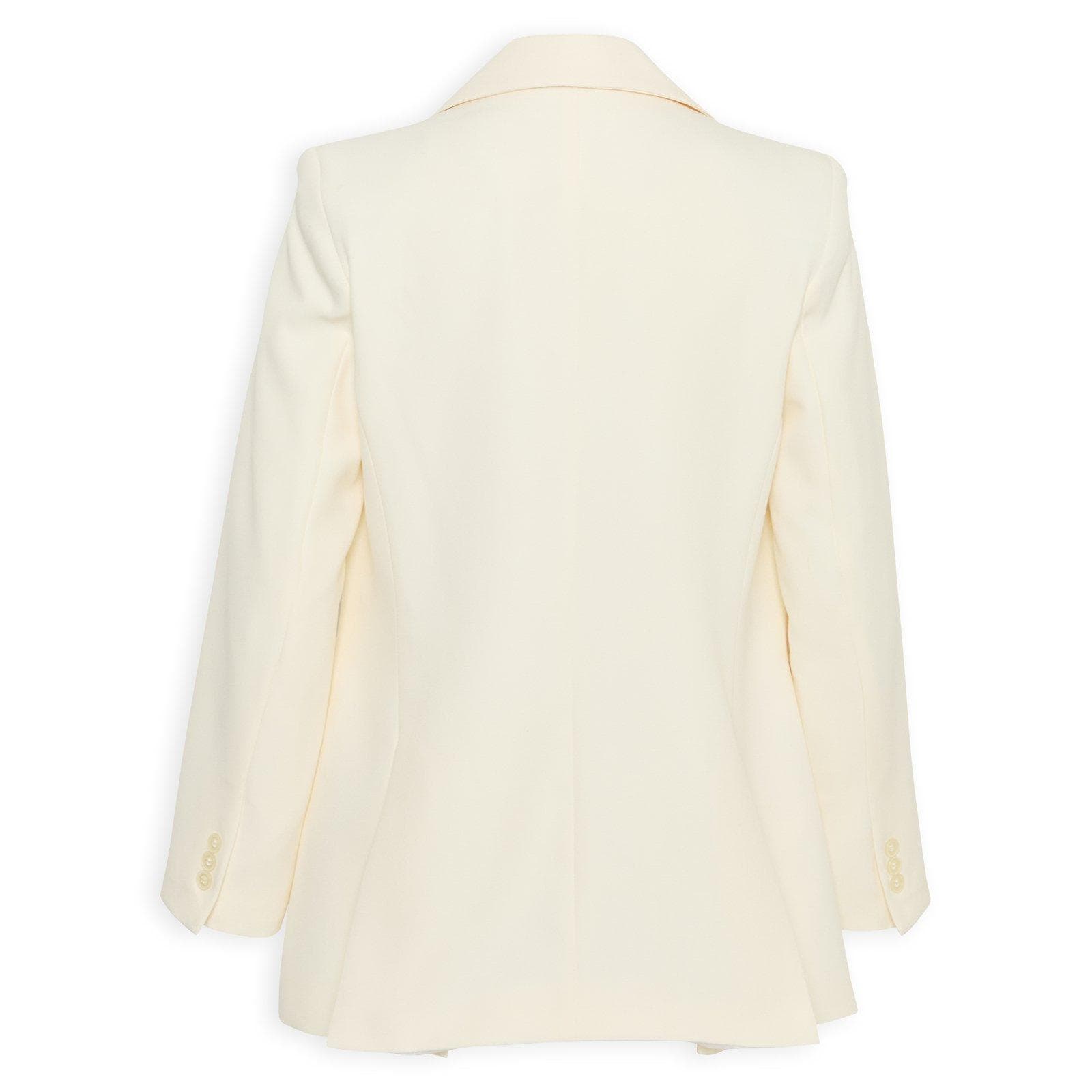 Cream Double Breasted Blazer, view 2