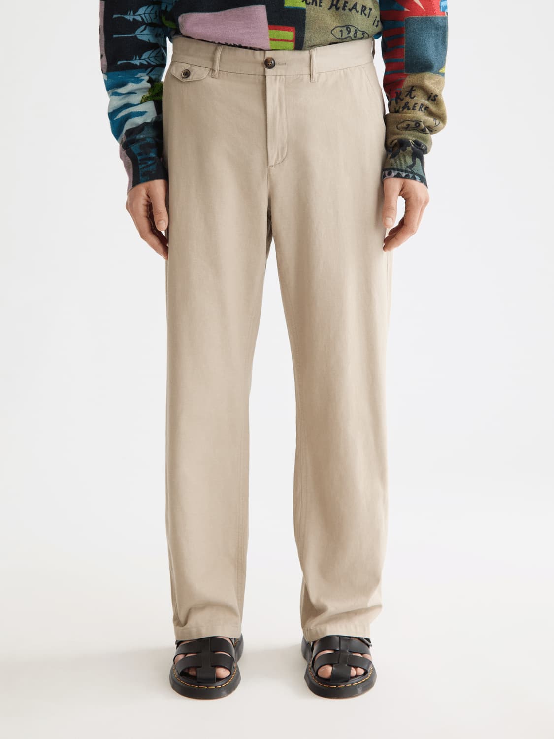 Otis – Relaxed Straight-Fit Cotton Linen Twill Chino, view 2