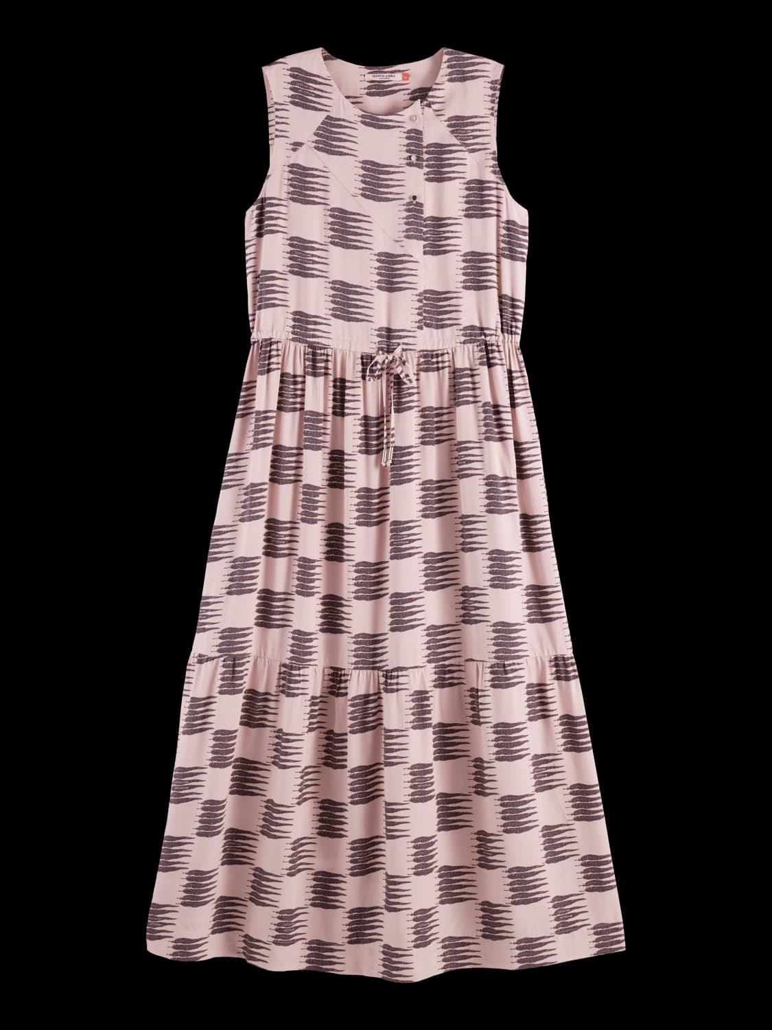 Midi Dress With Gathered Waist