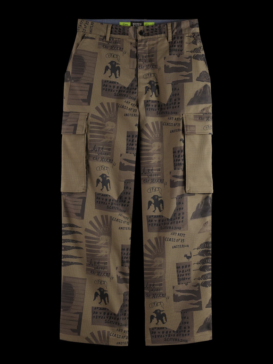 Baggy Fit All-Over Printed Cargo Pants