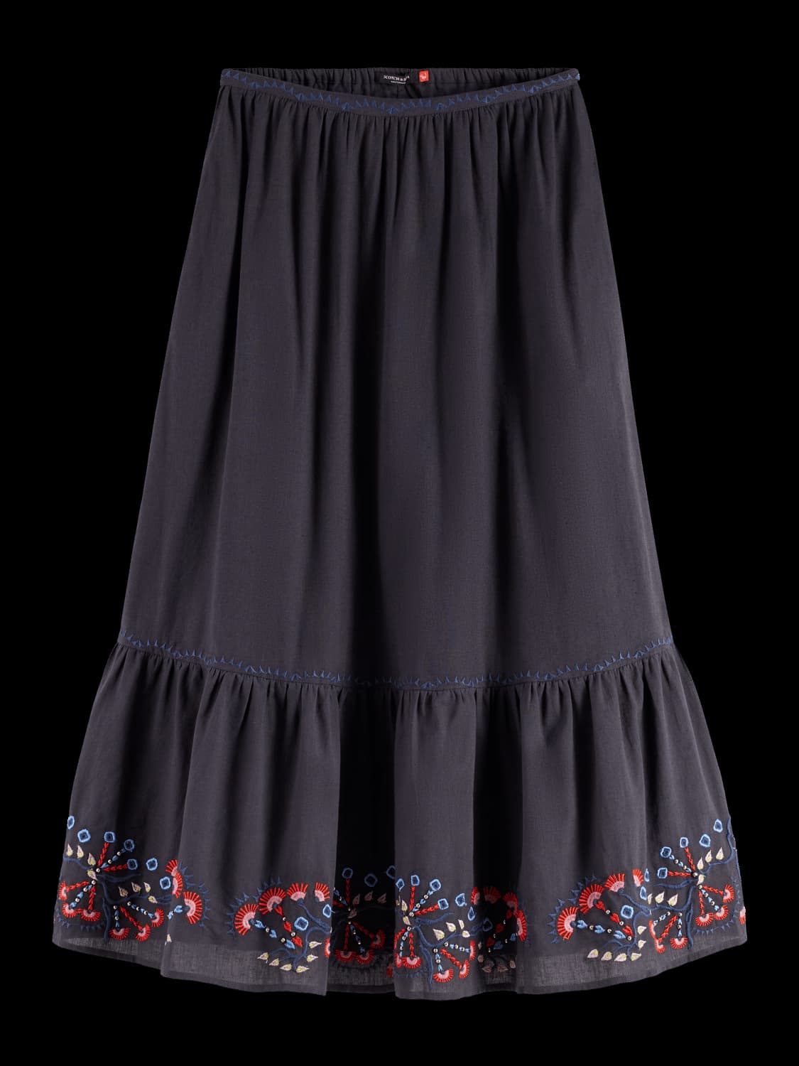 Embroidered Maxi Skirt