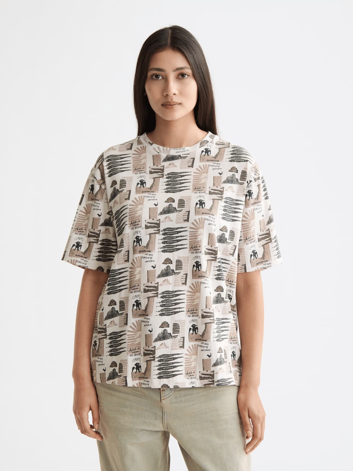 All Over Printed Loose Fit T-Shirt, view 2