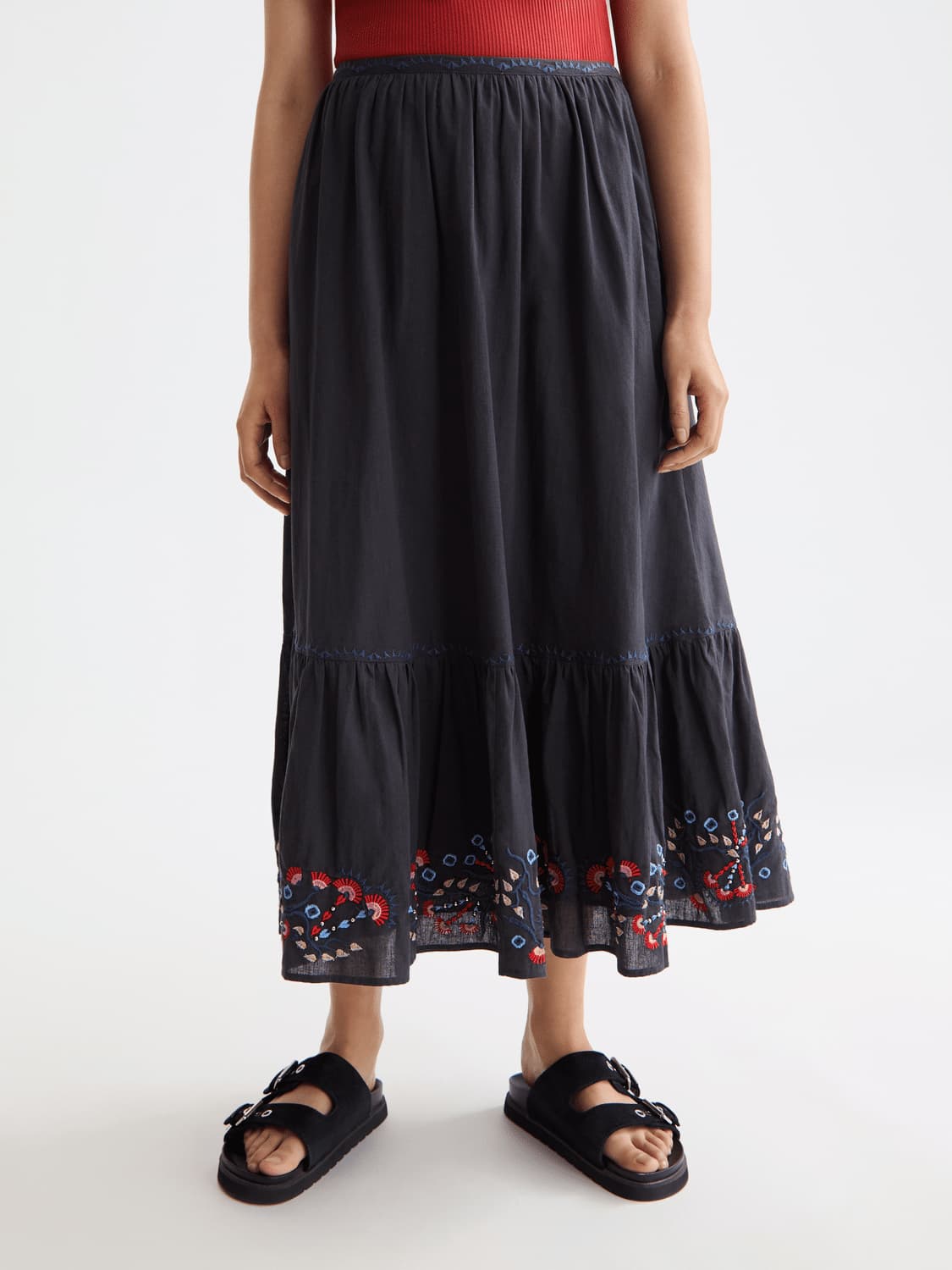 Embroidered Maxi Skirt, view 2