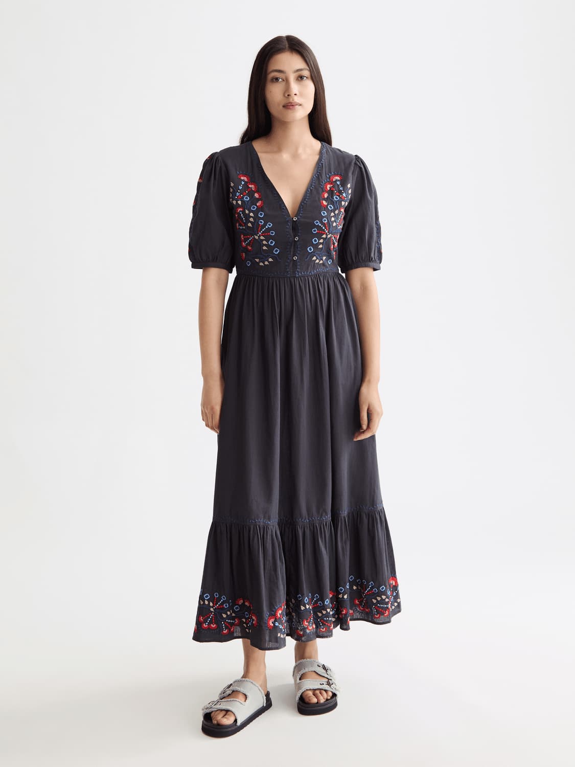 Embroidered Maxi Dress, view 2