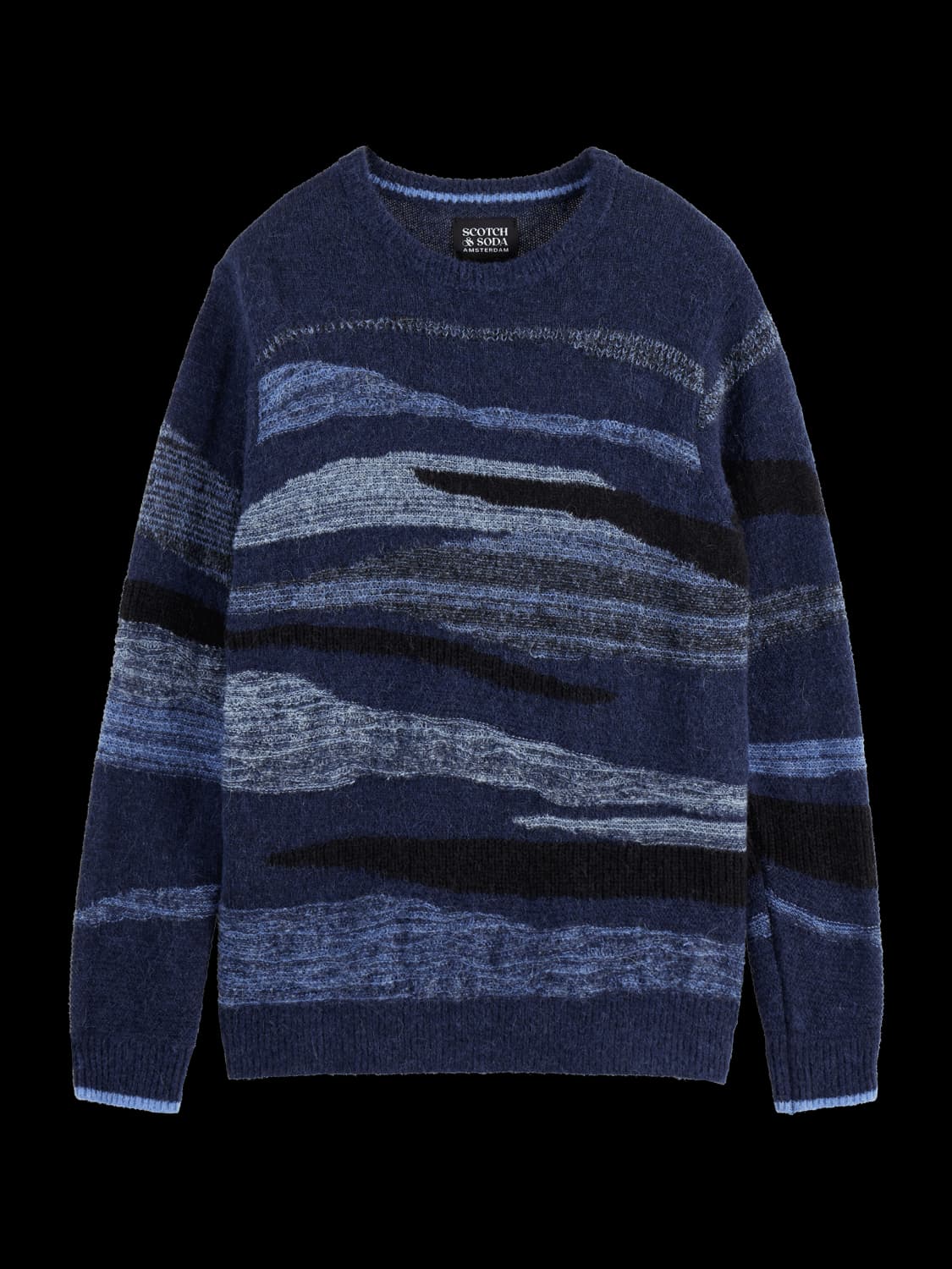 Fluffy Alpaca Wool Blend Crew Neck