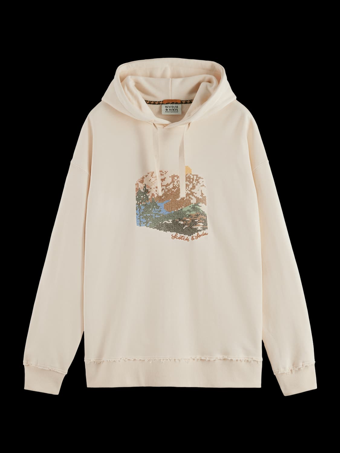 Loose Fit Embroidered Artwork Hoodie