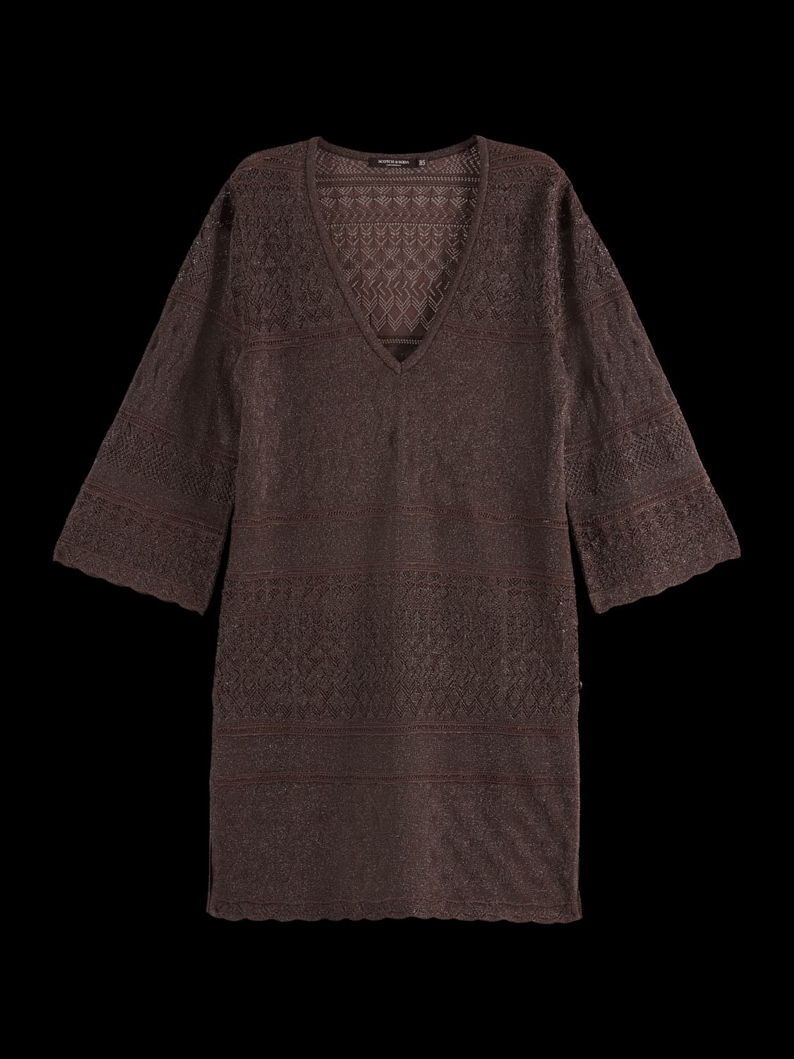 Metallic Pointelle Pullover