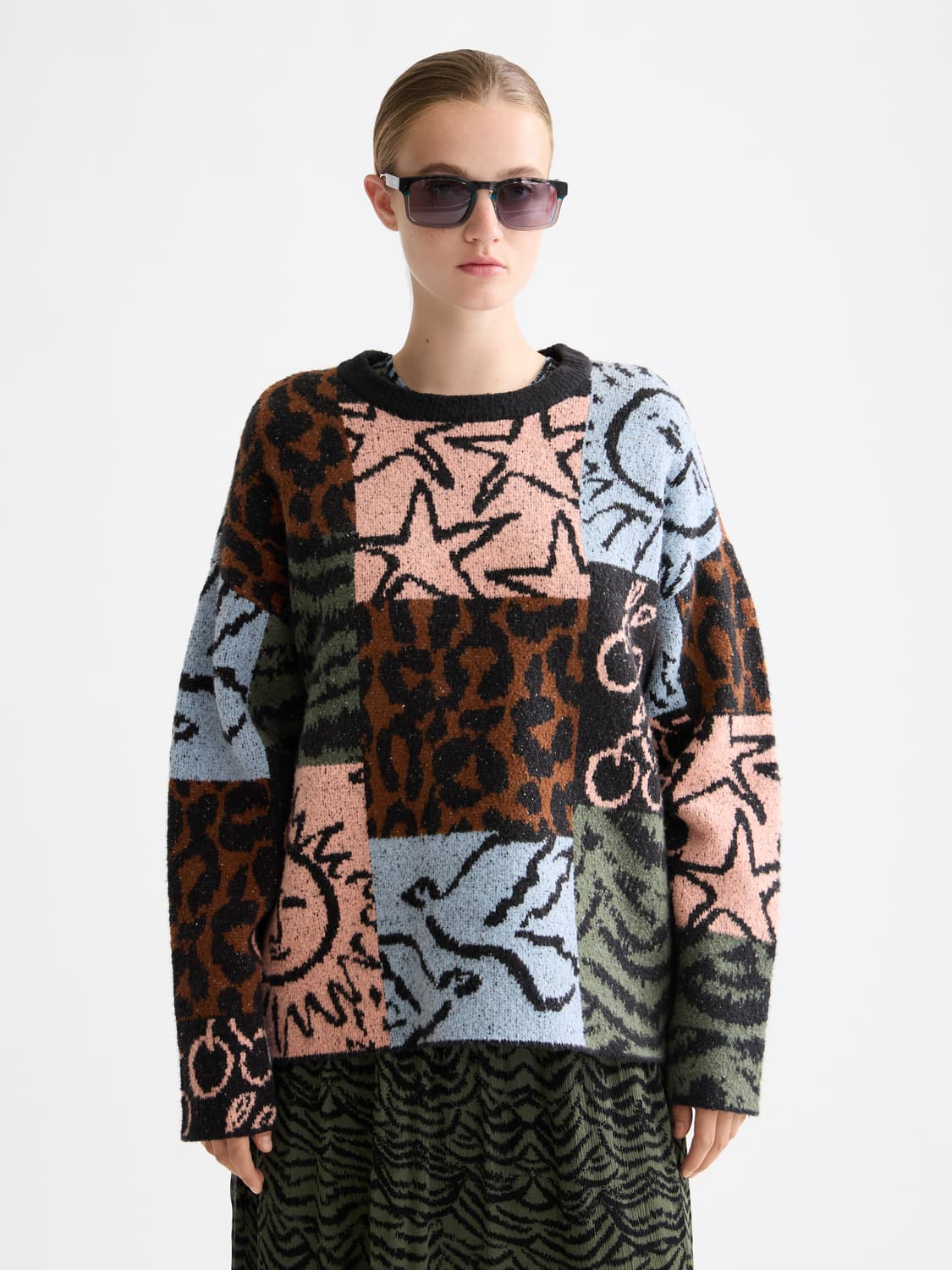 Jacquard Oversized Pullover, view 2