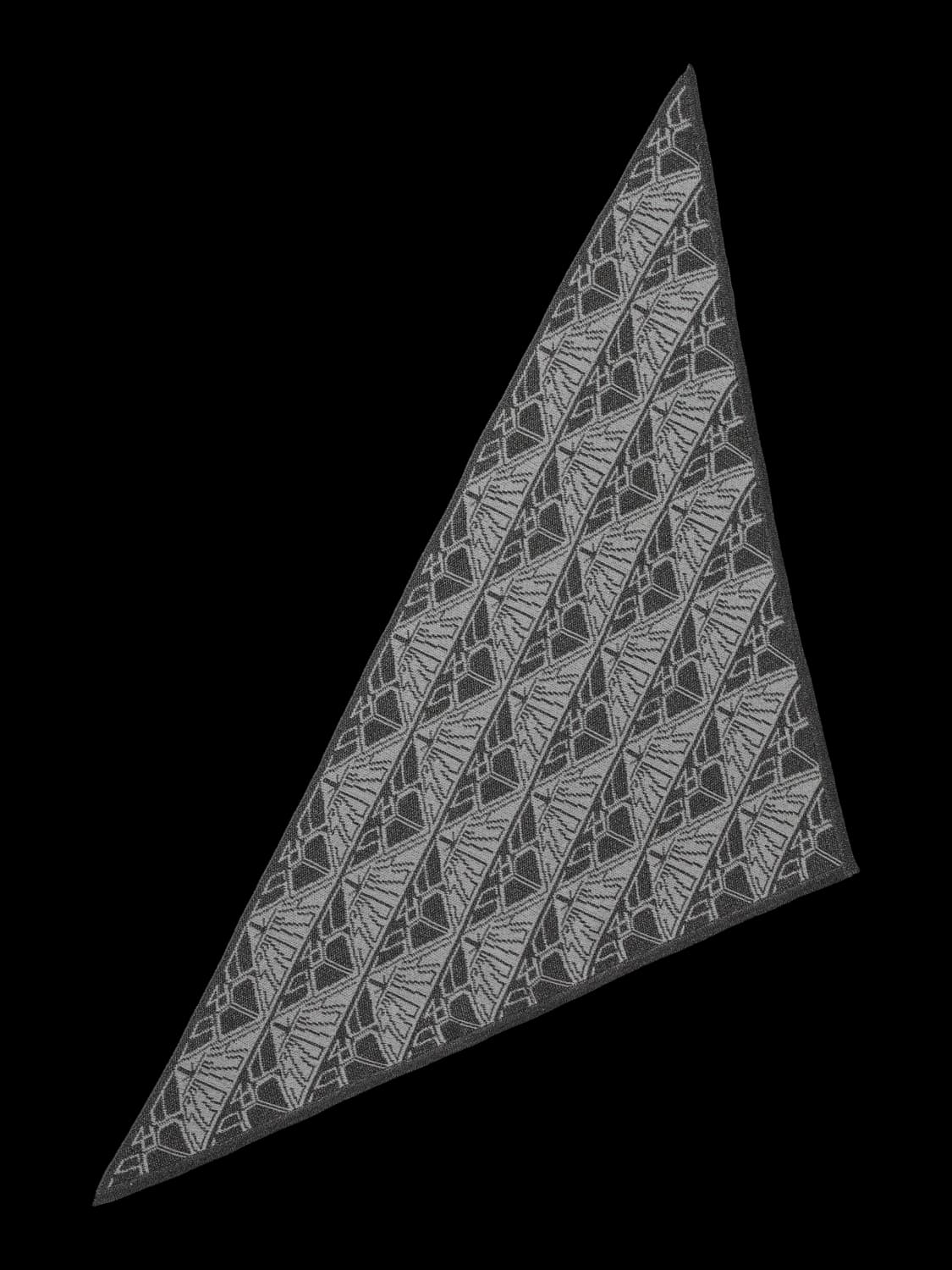Jacquard Knitted Triangle Scarf, view 2
