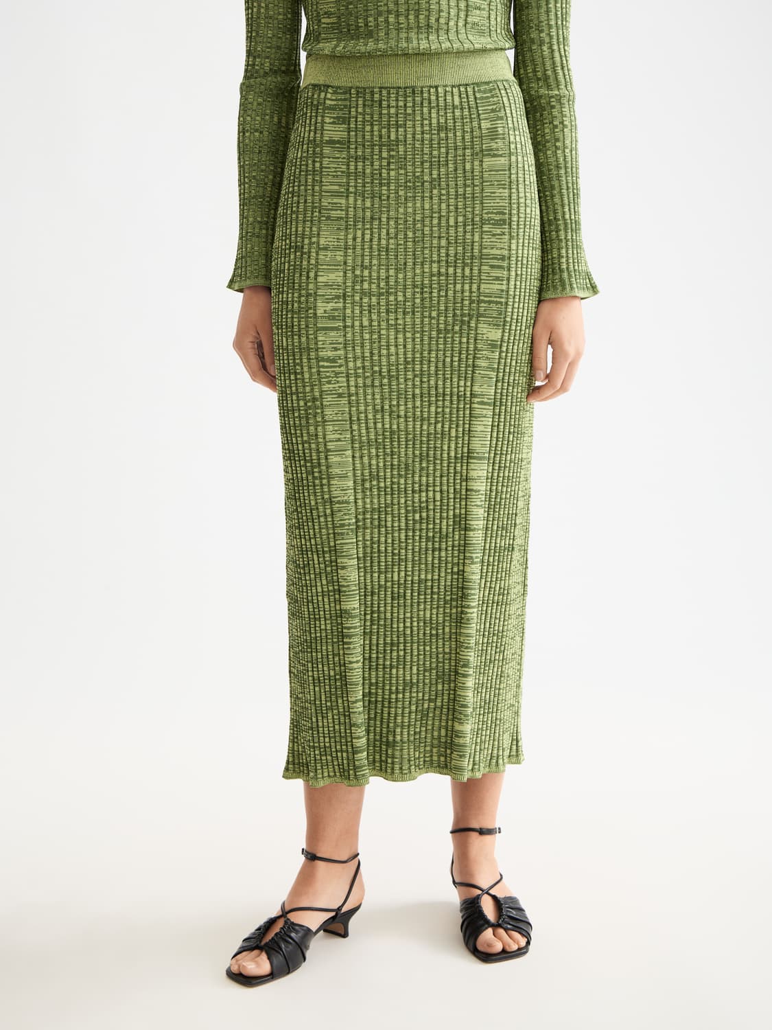 Ribbed Knitted Maxi Skirt, view 2