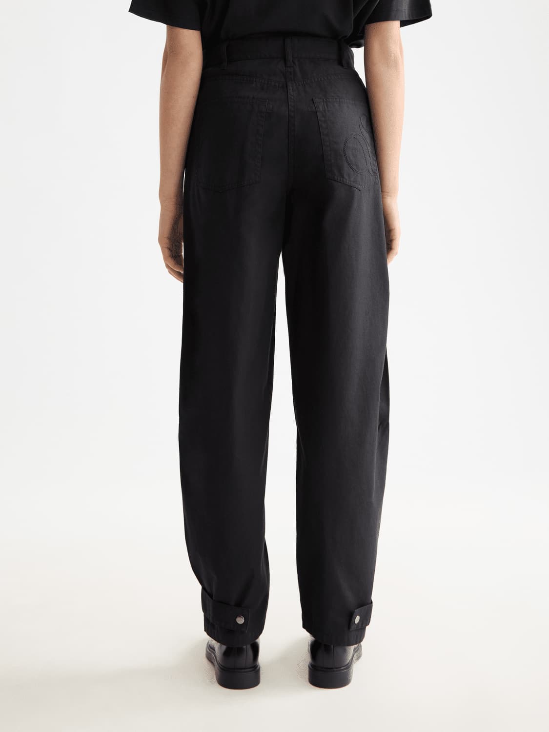 Lotus Barrel Leg Seam Detail Pant, view 2