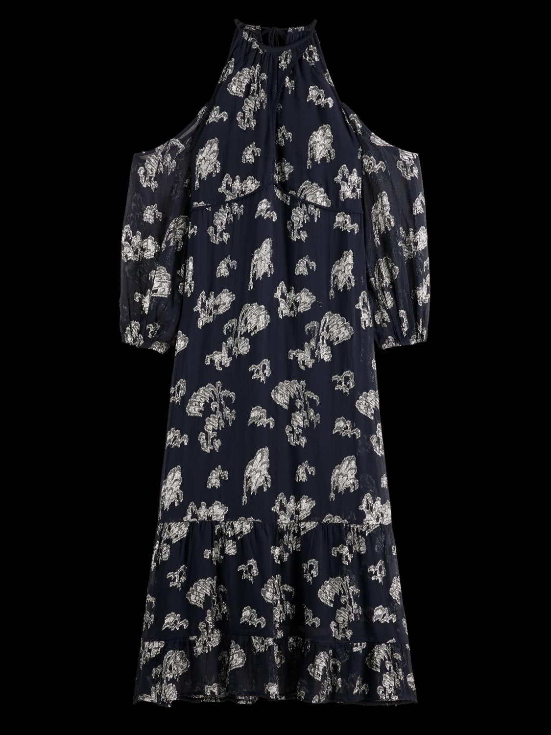 Fil Coupe Open Shoulder Maxi Dress, view 2