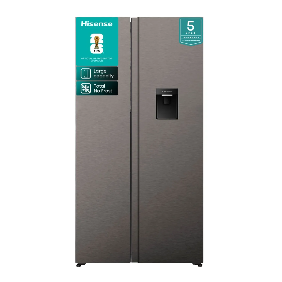 541l Titanium Silver Side By Side Refrigerator H680SIT-WD Availability