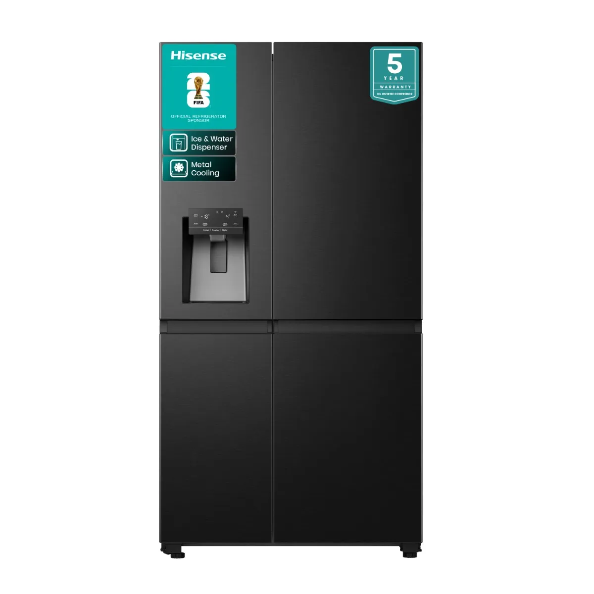 Side by Side Black 601lt Refrigerator H780SB-IDL Availability